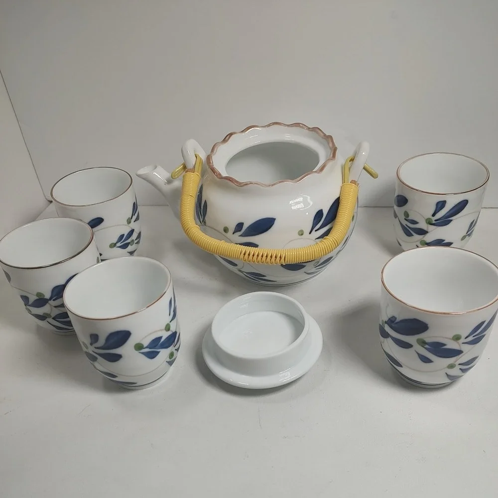 Vintage Chinese 6-Piece Porcelain‎ Tea Set in Original Gift Box NEW